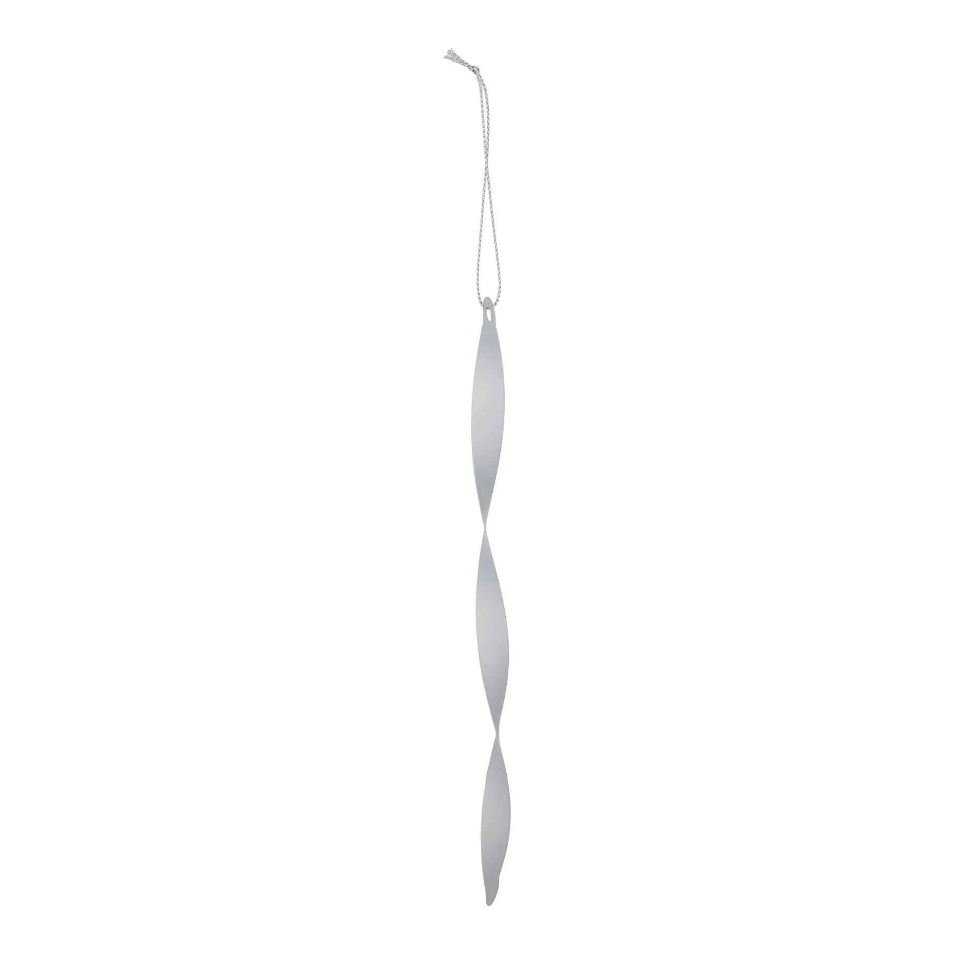 Refined classics Silver effect Twisted Metal Hanging decoration set, Pack of 6