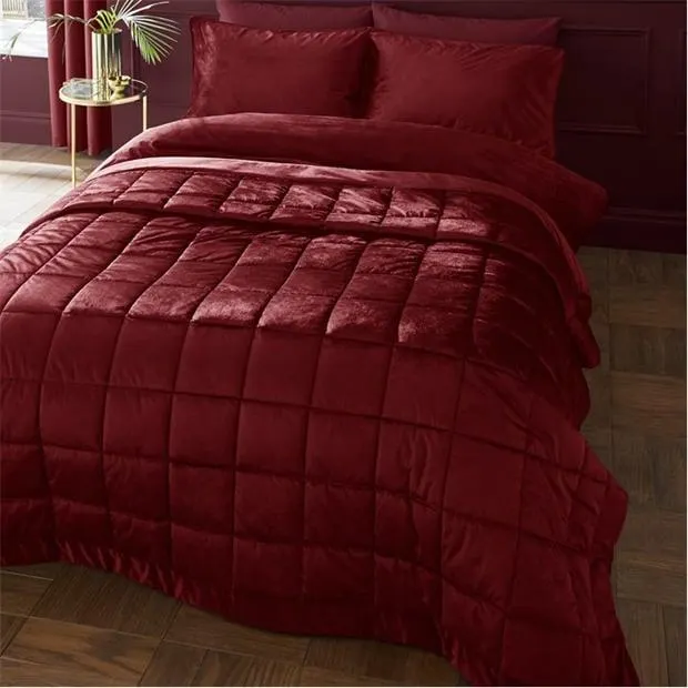 Matt Velvet Quilted Bedspread