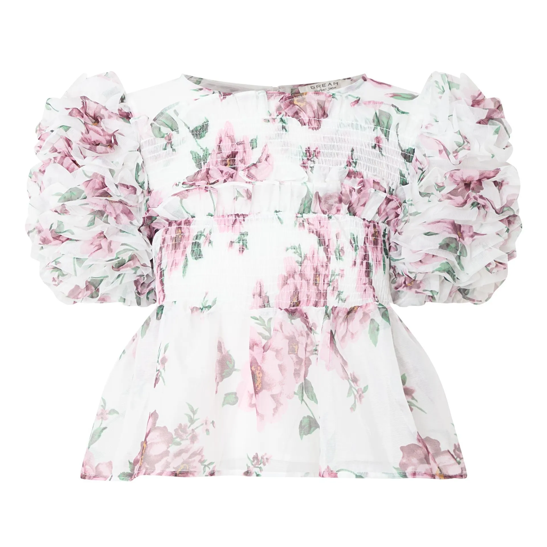 Alma Floral Ruffles Top