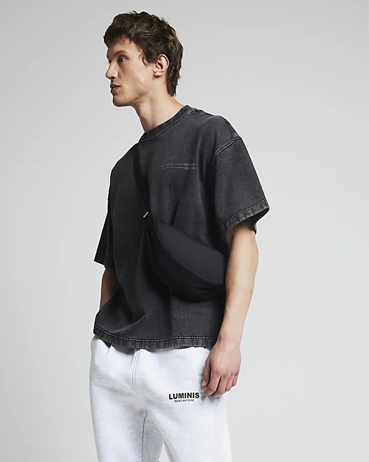 Black oversized fit graphic print t-shirt