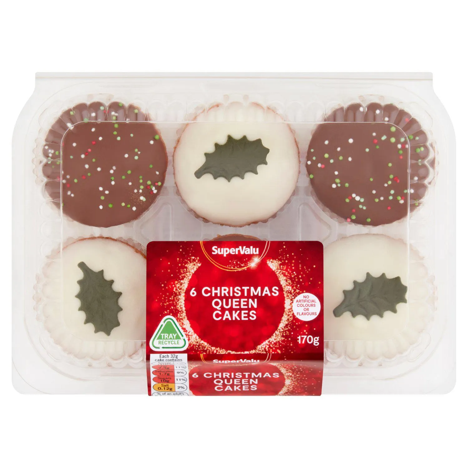 SuperValu Christmas Queencakes 6 Pack