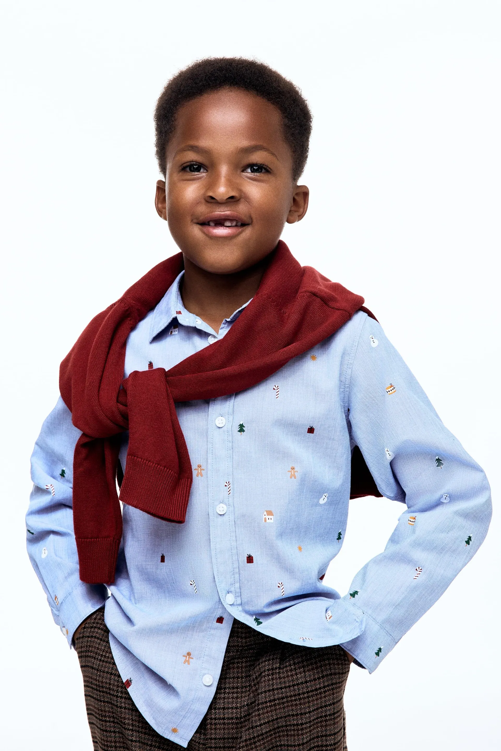 Patterned cotton shirt