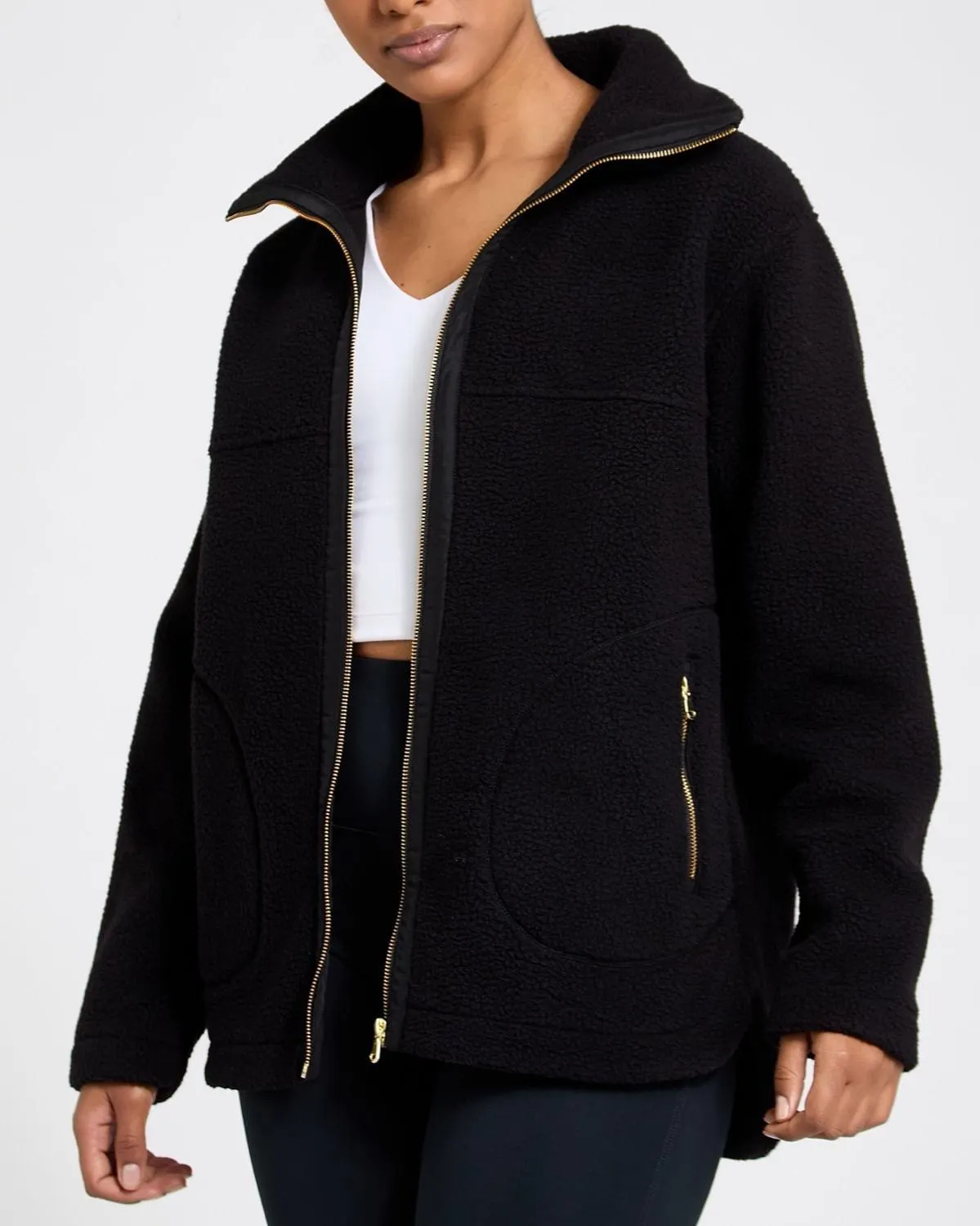 Zip Through Fleece With Satin Tape