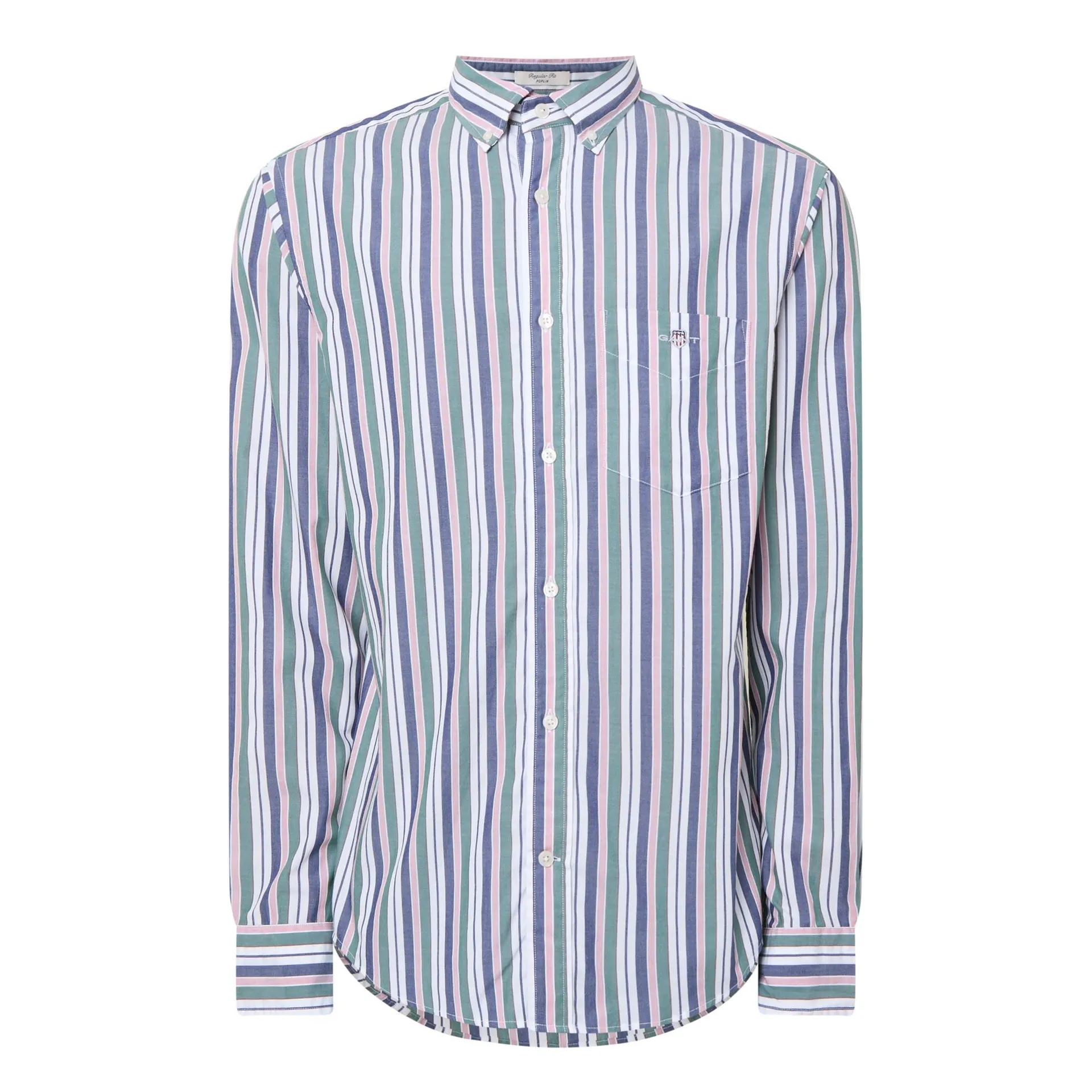 Shield Logo Striped Poplin Shirt