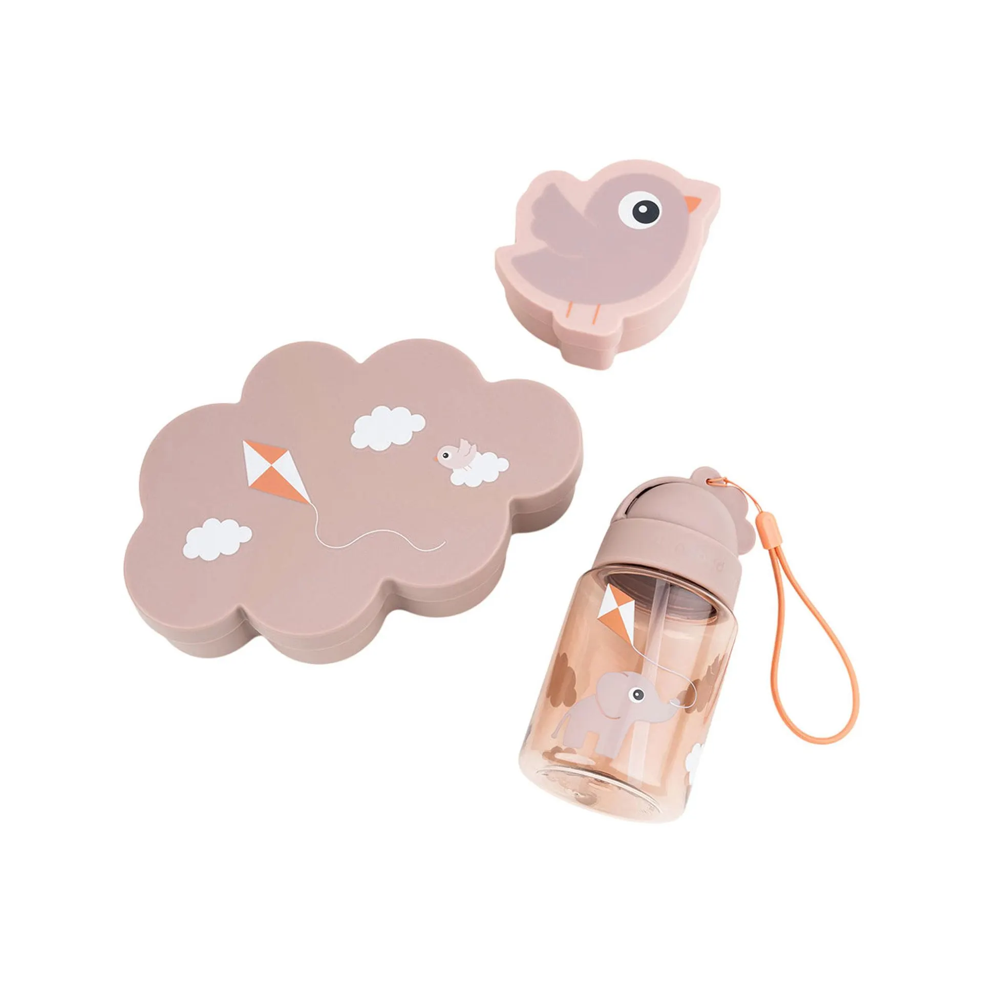 Playground Lunch & Snack Box With Straw