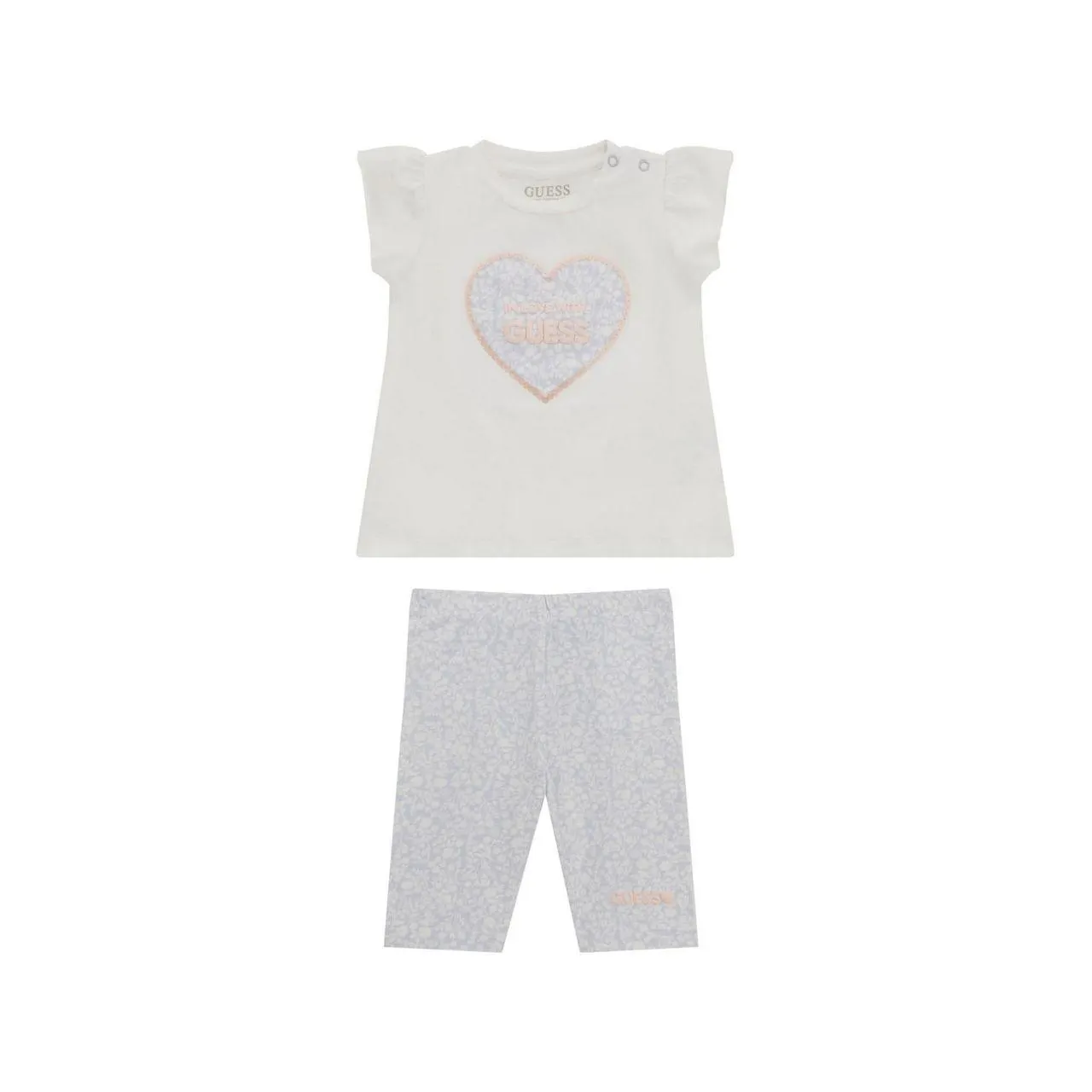 GUESS Two-Piece Heart Logo T-Shirt & Leggings Set €40.00