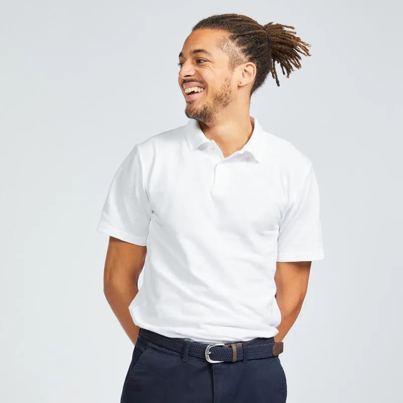 Men's short-sleeved golf polo shirt - MW100 white