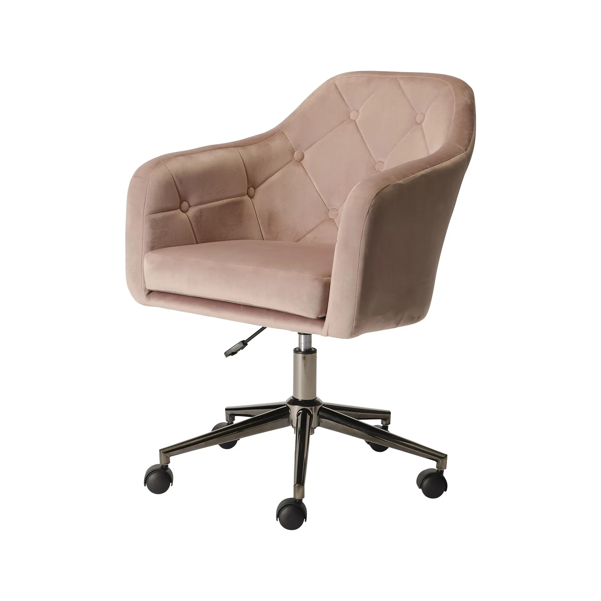 Trevillet Mink Velvet effect Office chair (H)915mm (W)620mm (D)660mm