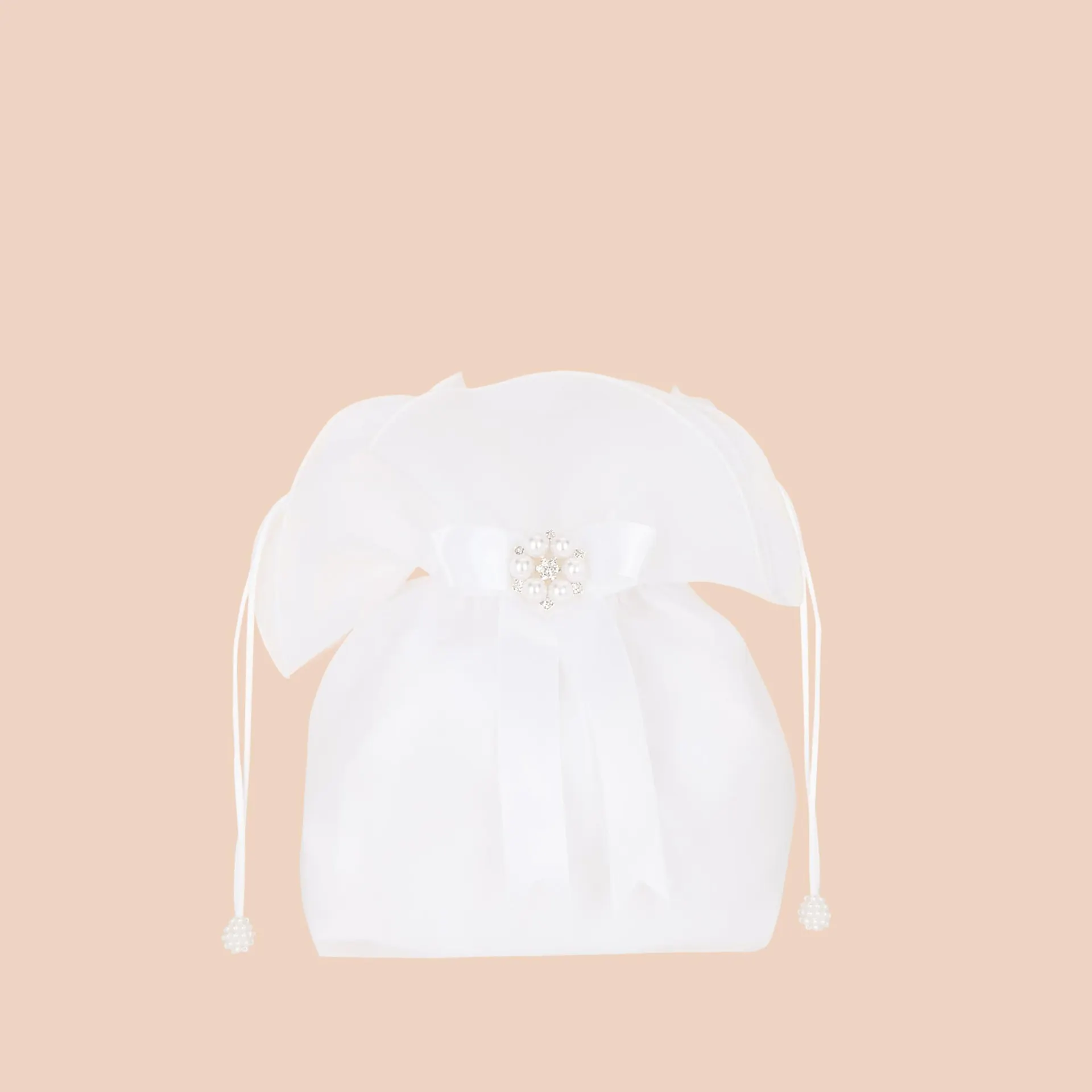 Bow Detail Puff Communion Bag