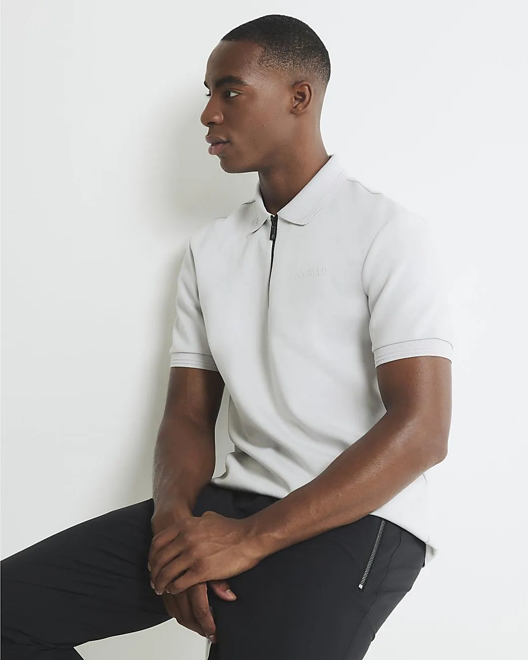 Grey Slim Fit MCMXII Polo Shirt