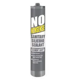 No Nonsense Sanitary Silicone Sealant Cement Grey 310ml