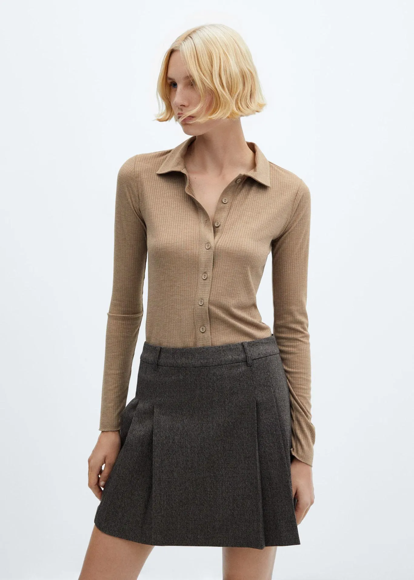 Camicia maglia coste