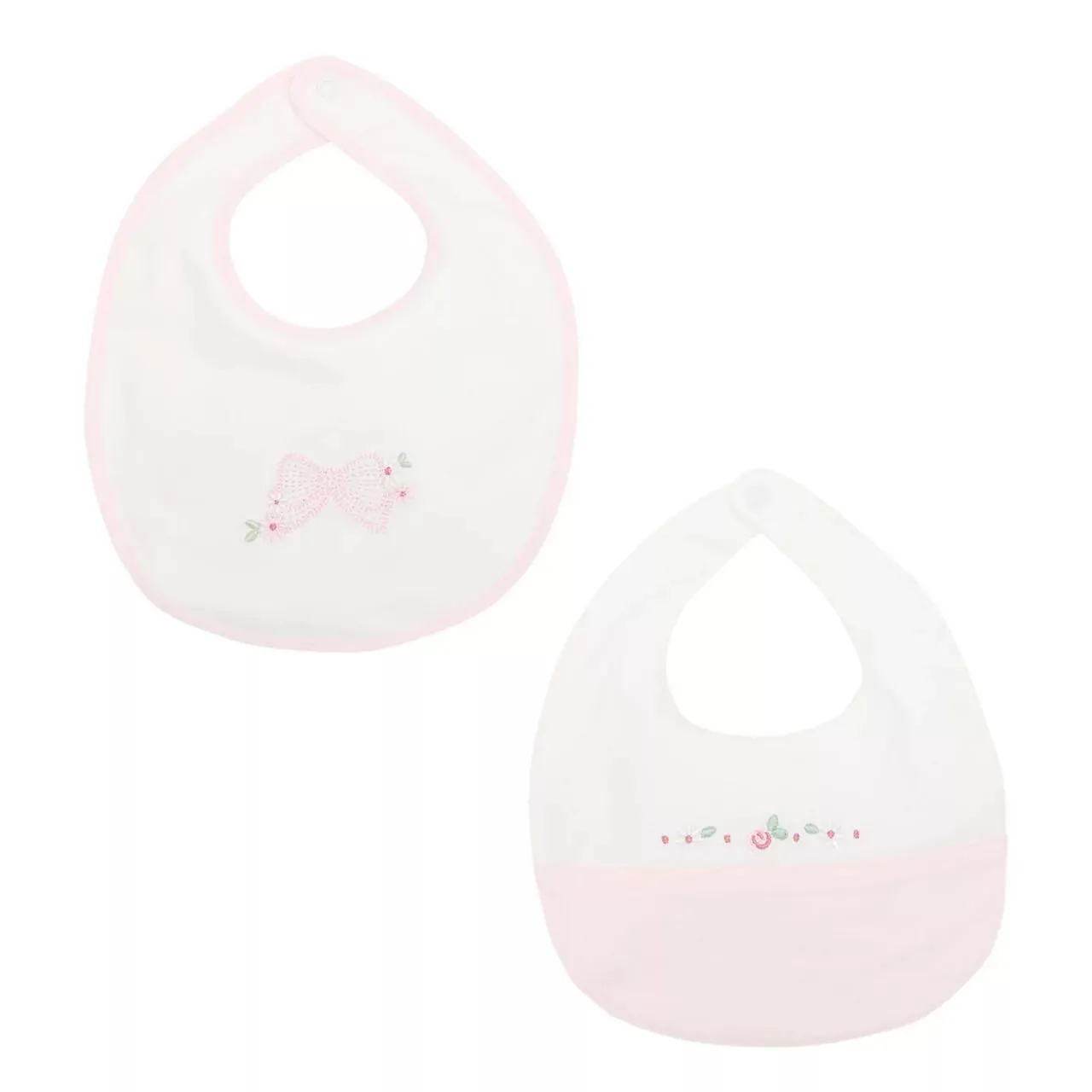 MAYORAL Two-Piece Bow Embroidery Bib Set