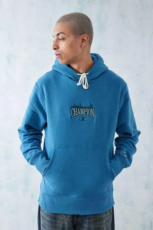 Champion UO Exclusive Blue Skyline Hoodie