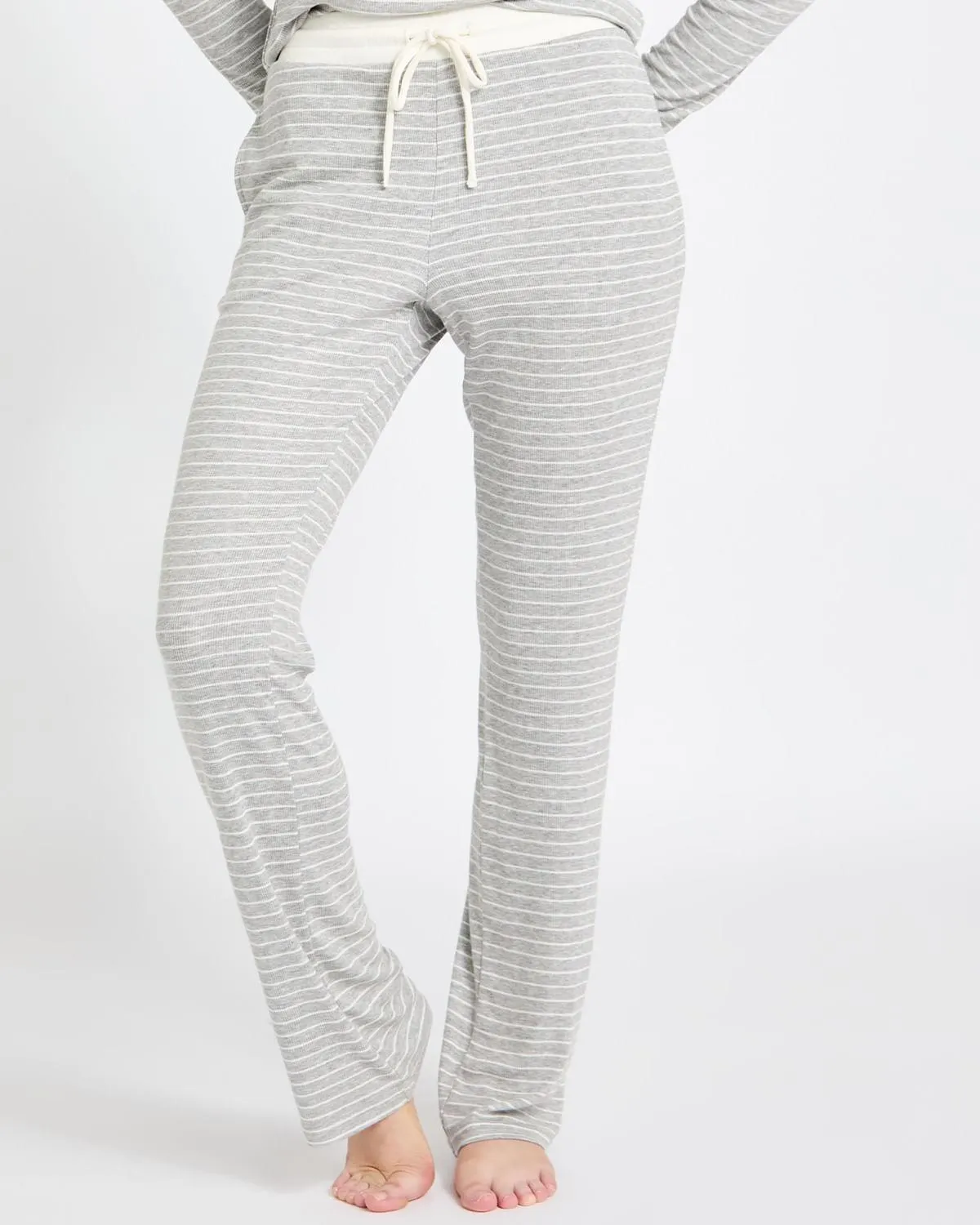 Rib Straight Leg Pyjama Pants