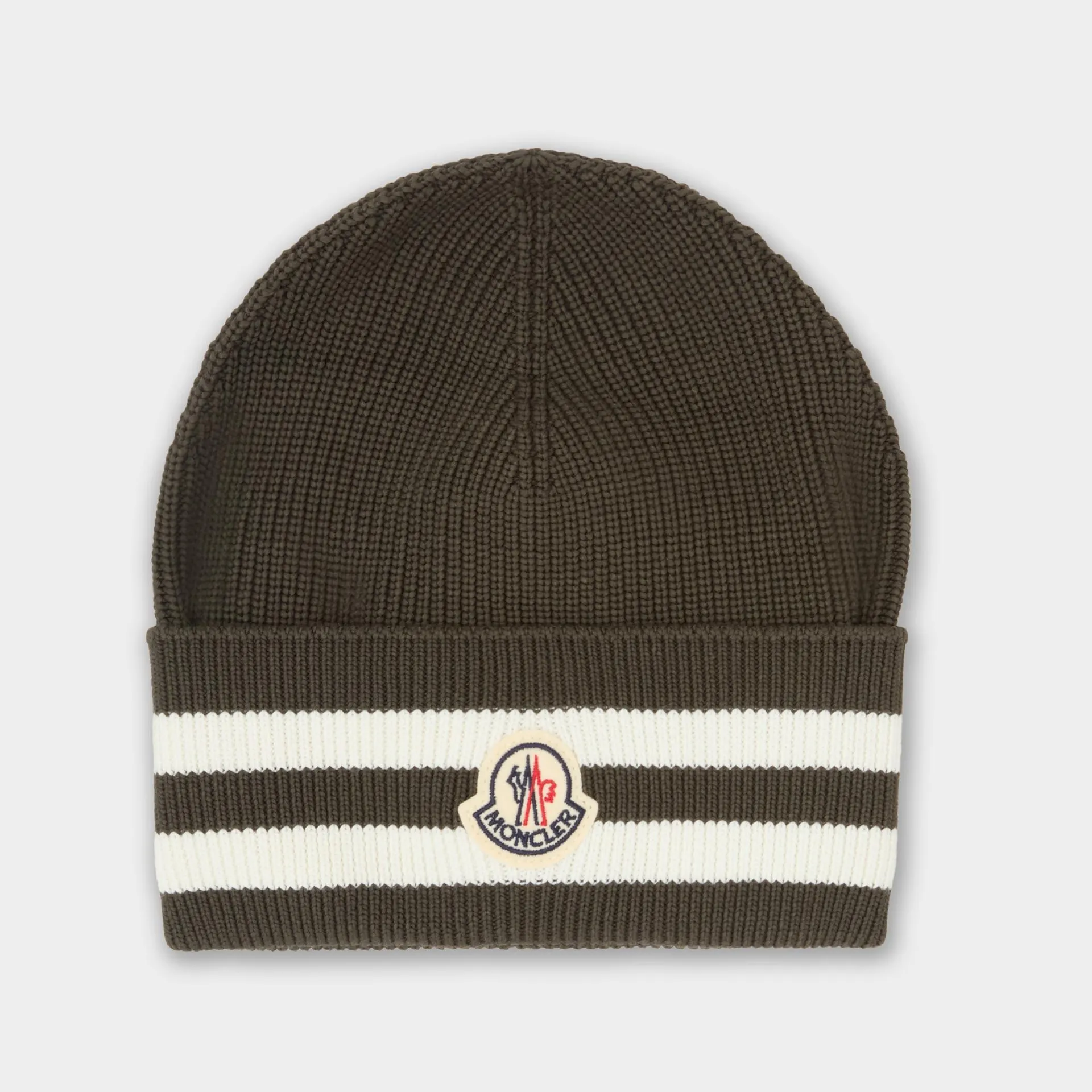 Contrast Stripe Logo Beanie Hat