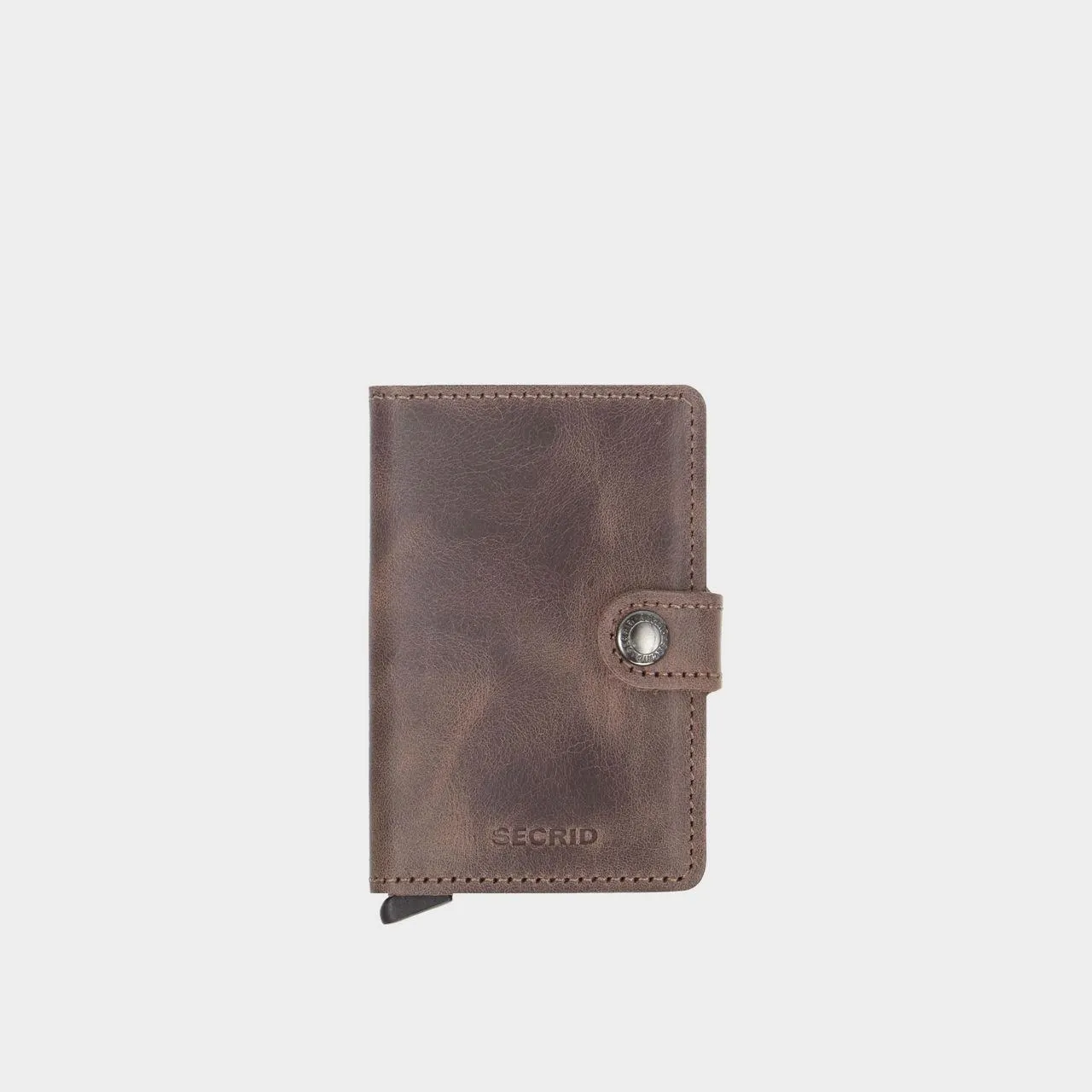 Vintage Card Protector Mini Wallet Light Brown