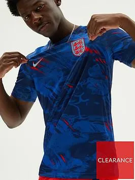 Mens England Pre Match Training Top - Blue