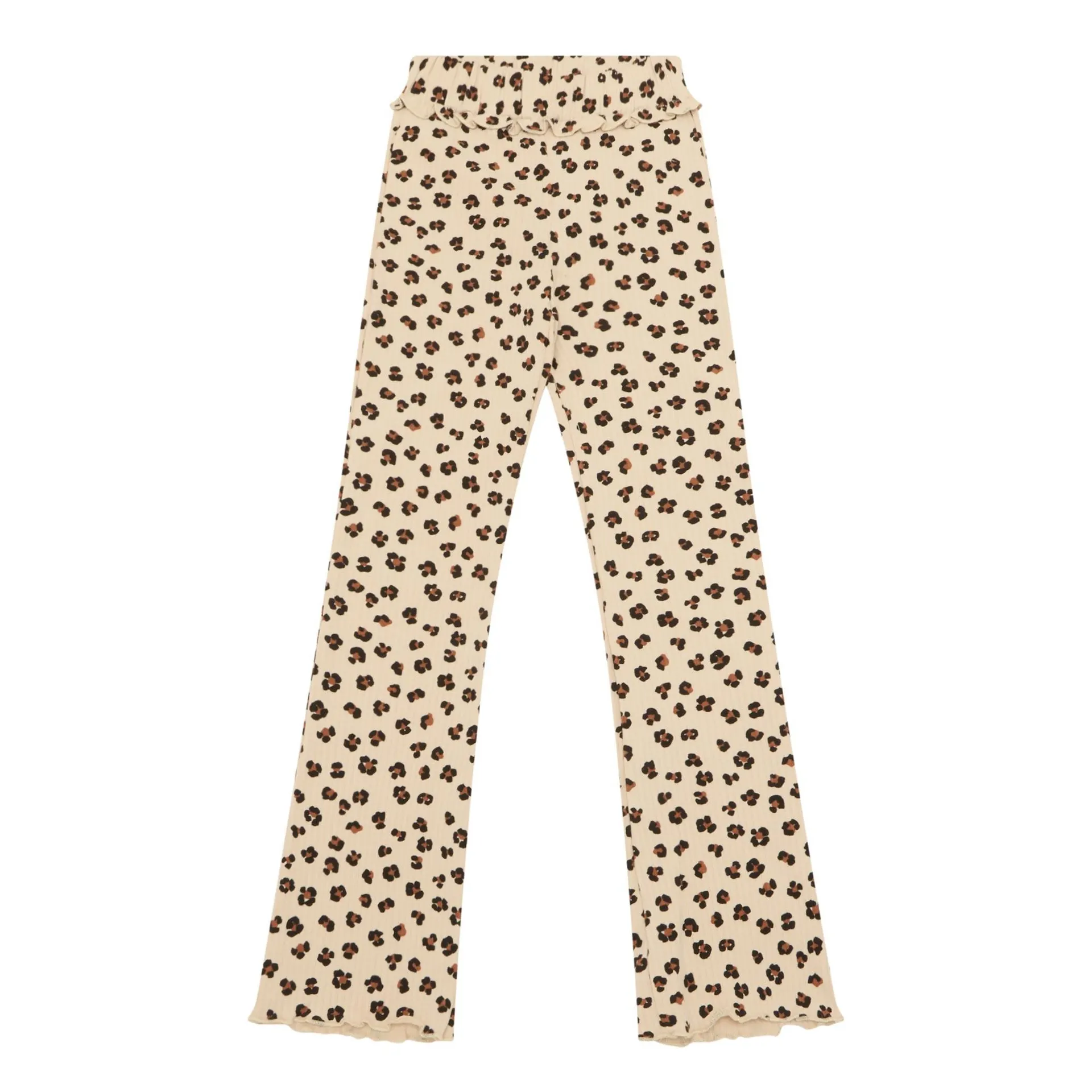 Rib Leopard Flared Leggings