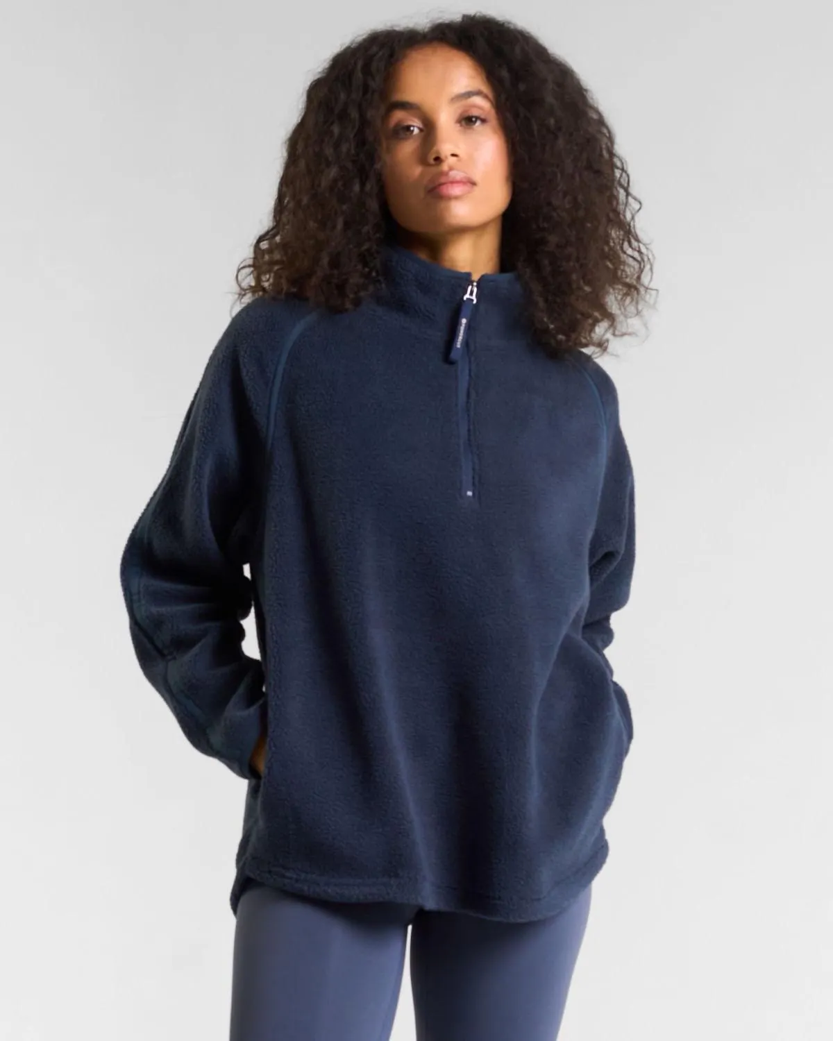 Powercut Ascend Quarter Zip Outerspace Navy Fleece