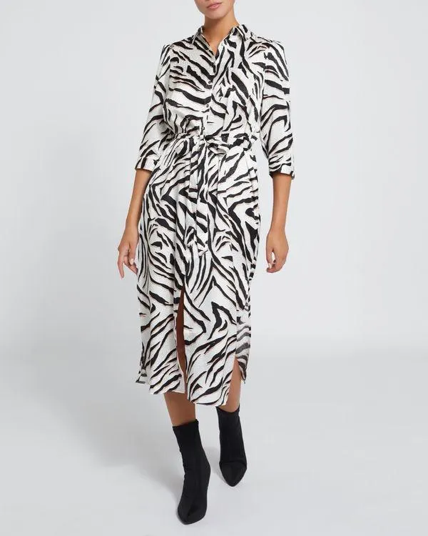 Animal Midi Shirt Dress