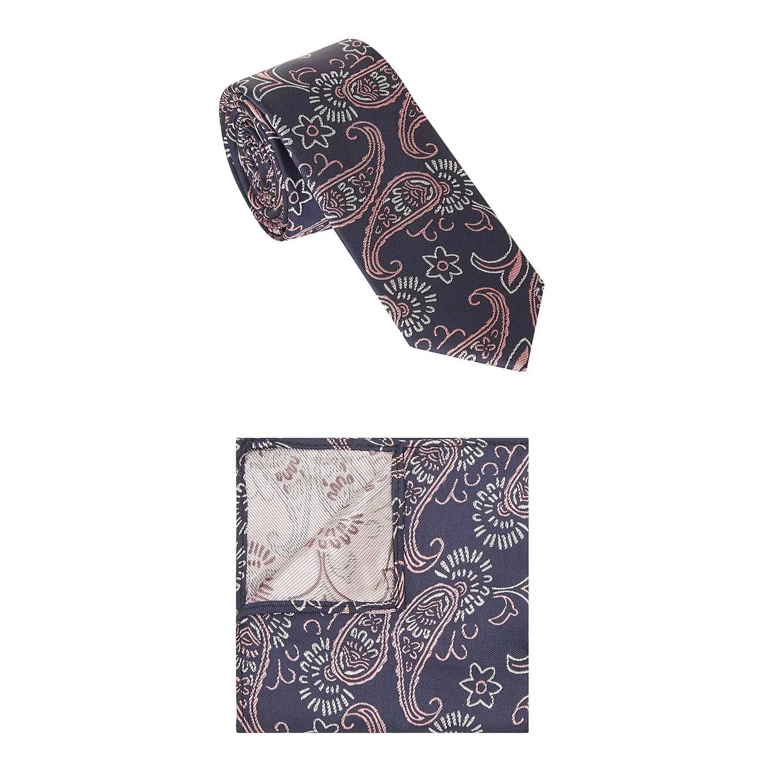 Floral Printed Tie & Handkerchief