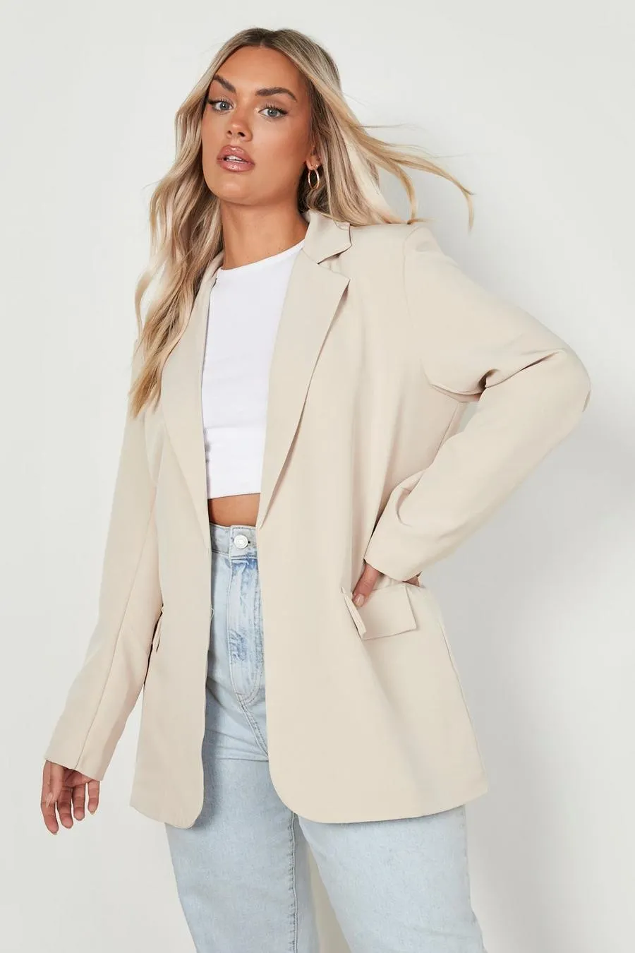 Plus Oversized Dad Blazer