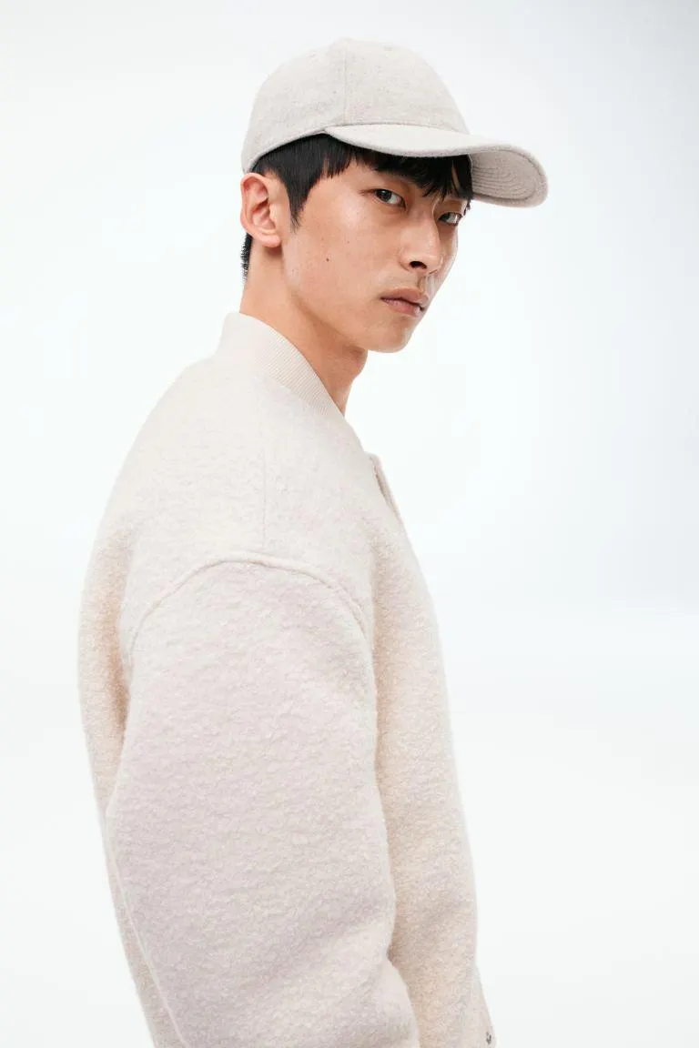 Wool-blend twill cap