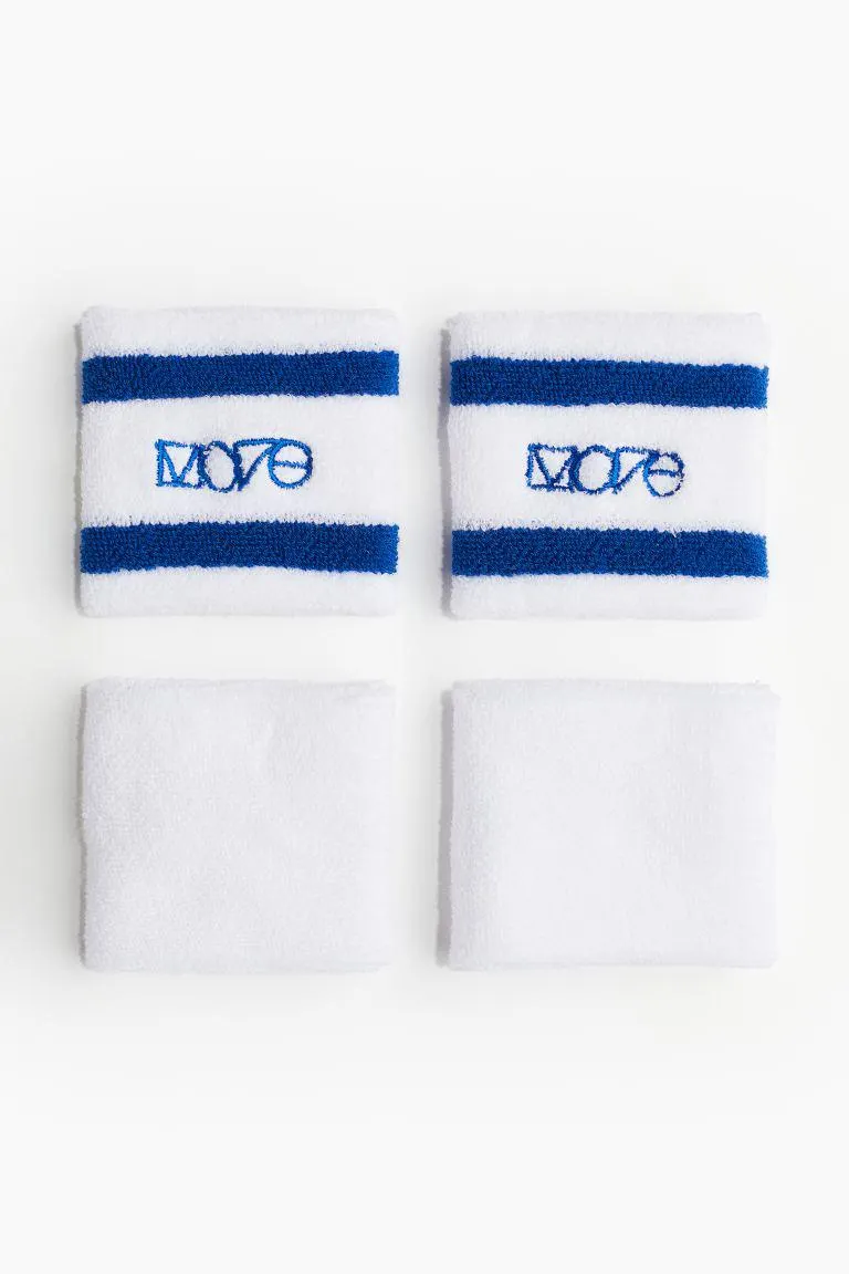 4-pack terry wristbands