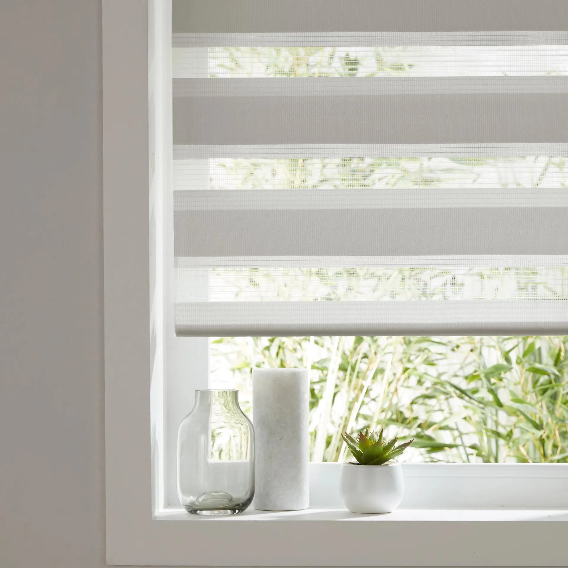 Elin Corded Linen Striped Day & night Roller blind (W)60cm (L)180cm