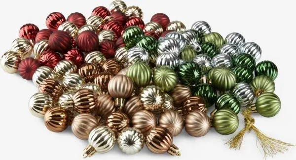 Christmas bauble HELIOTROP pack of 34 assorted