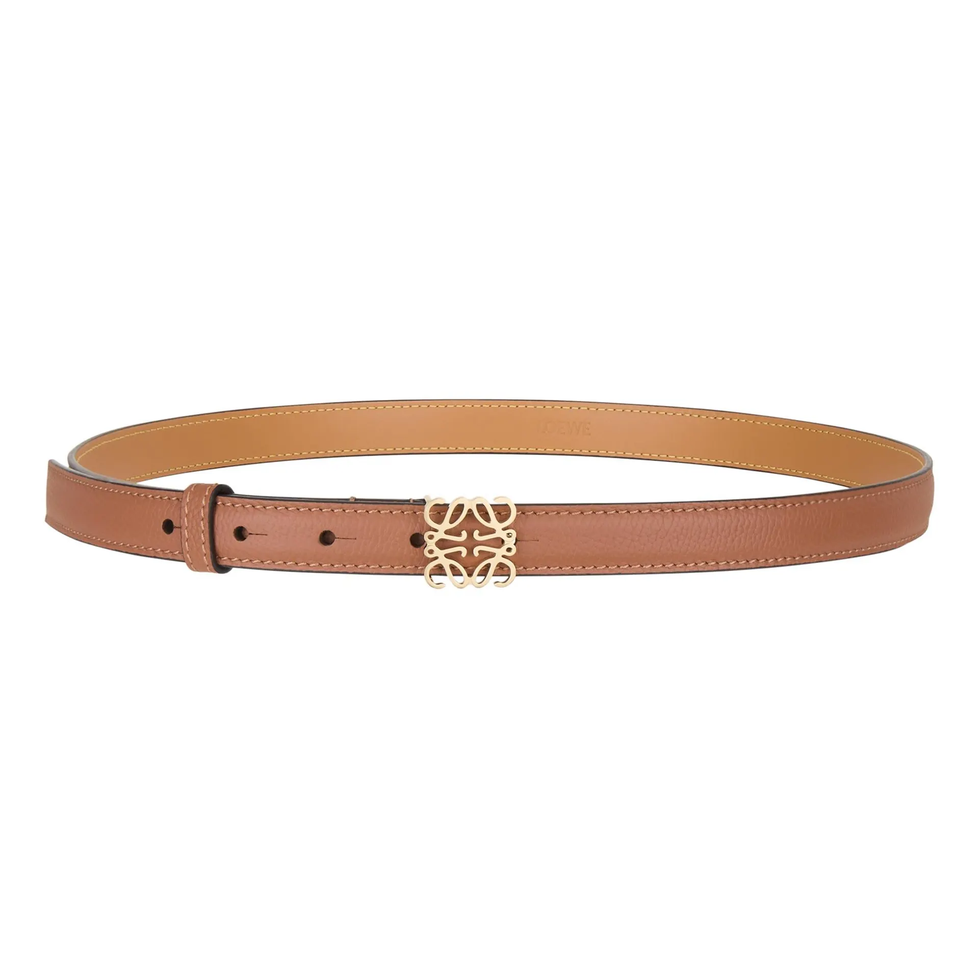 Anagram Logo Leather Belt