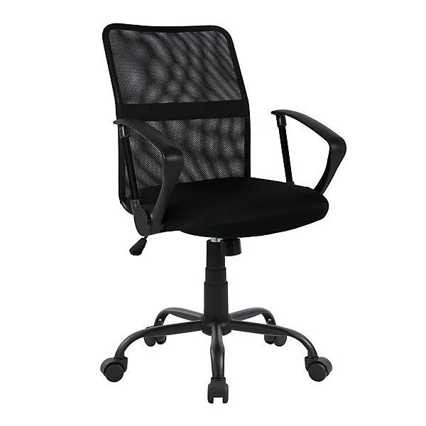 Black Mesh Office chair (H)1050mm (W)600mm (D)570mm