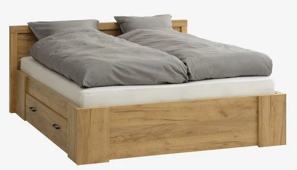 Bed frame LINTRUP Euro Double oak
