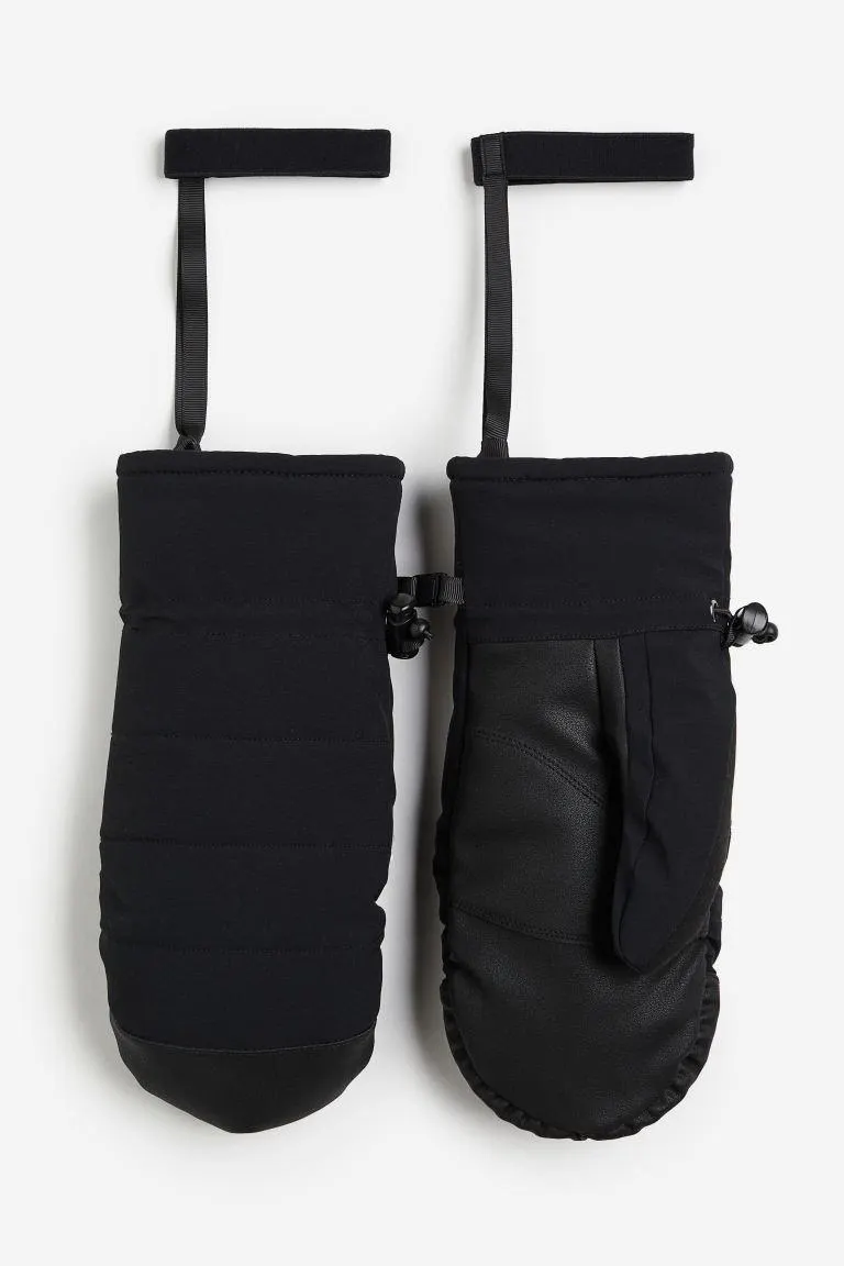 Water-repellent ski mittens