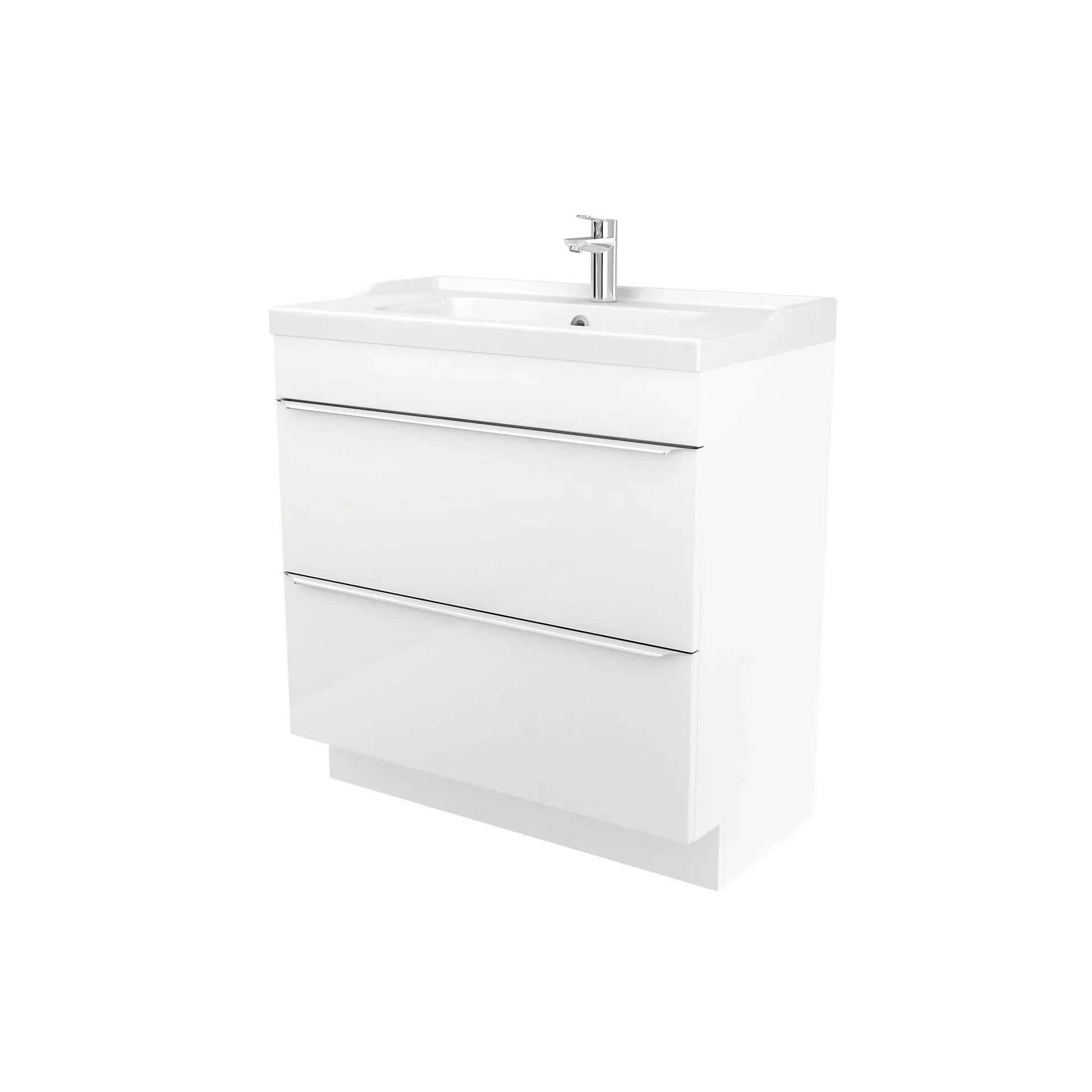 GoodHome Imandra & Lana White Freestanding Vanity unit & basin set (W)804mm