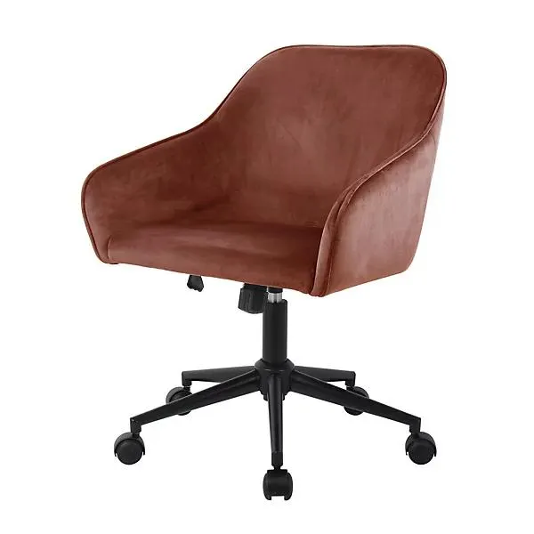 Arvor Sandstone Velvet effect Office chair (H)945mm (W)620mm (D)640mm
