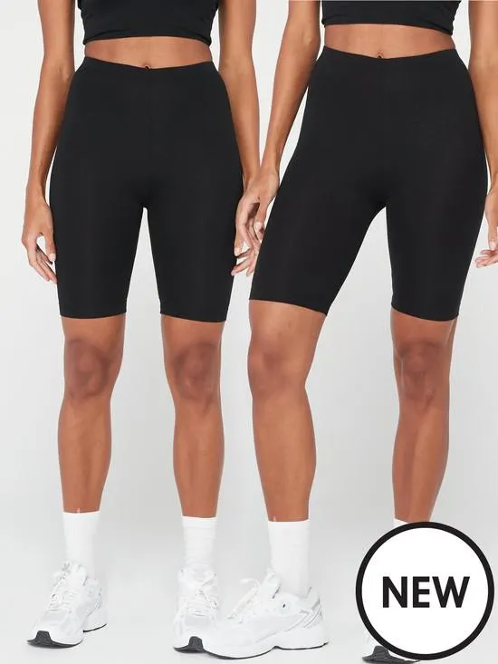 2 Pack Cycling Short - Black