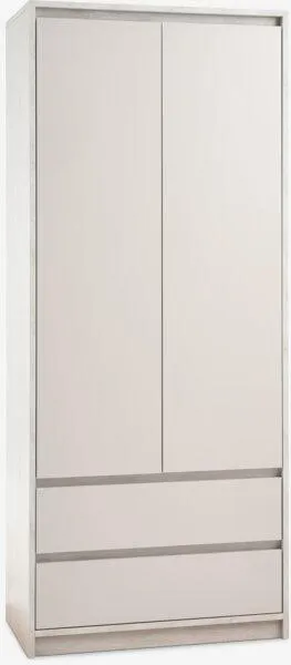 Wardrobe BILLUND 80x193 2 doors 2 draw travertine/beige