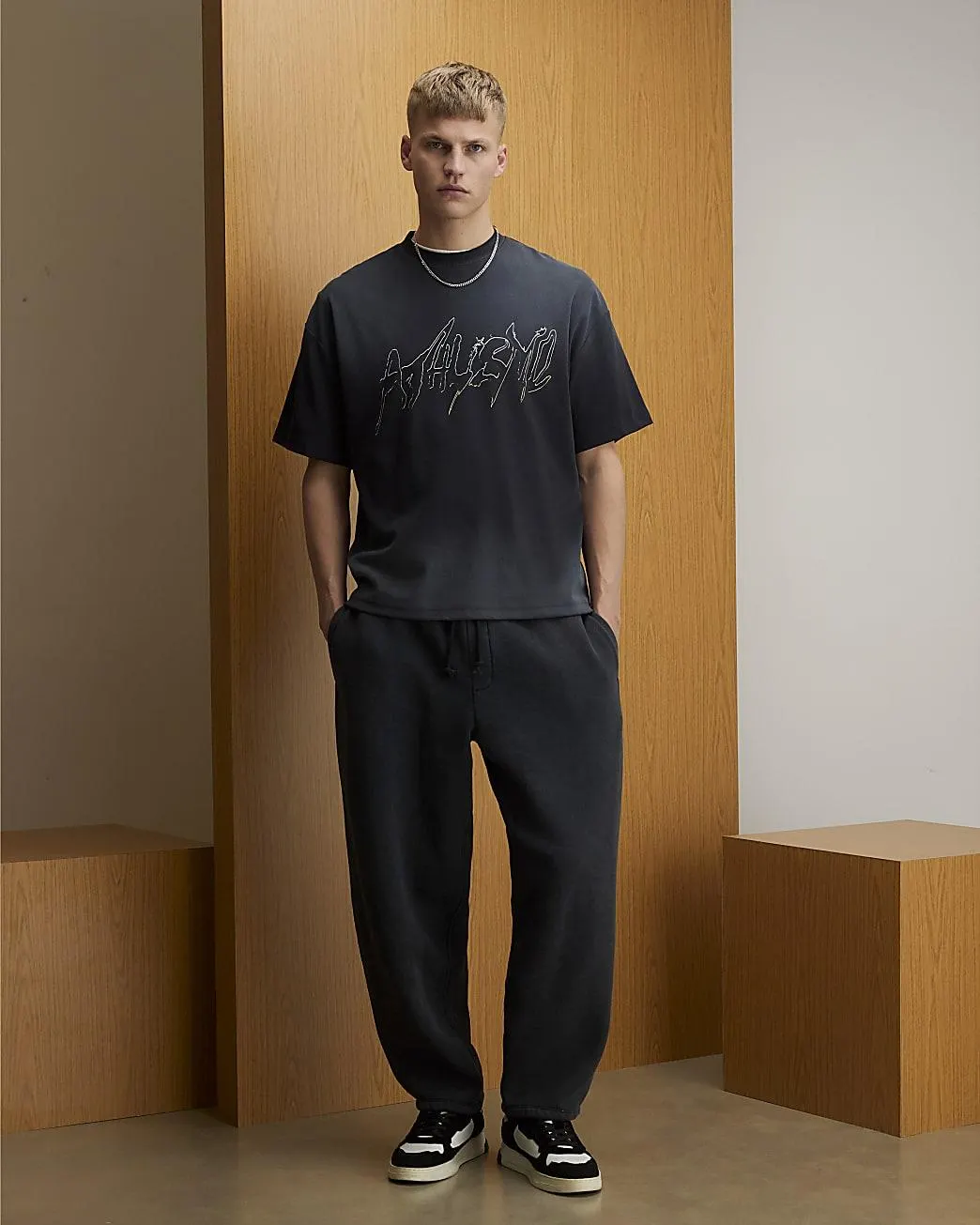 Black Oversized Fit Athletisme T-Shirt