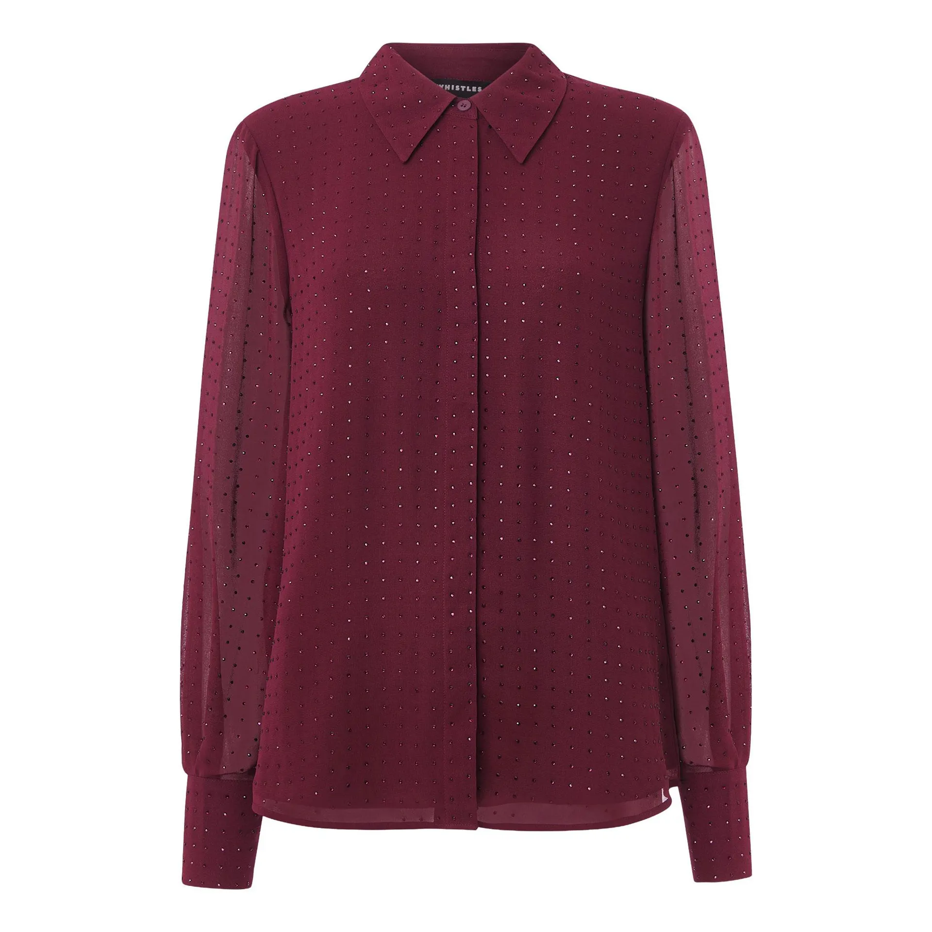 Hot Fix Oversized Sheer Shirt