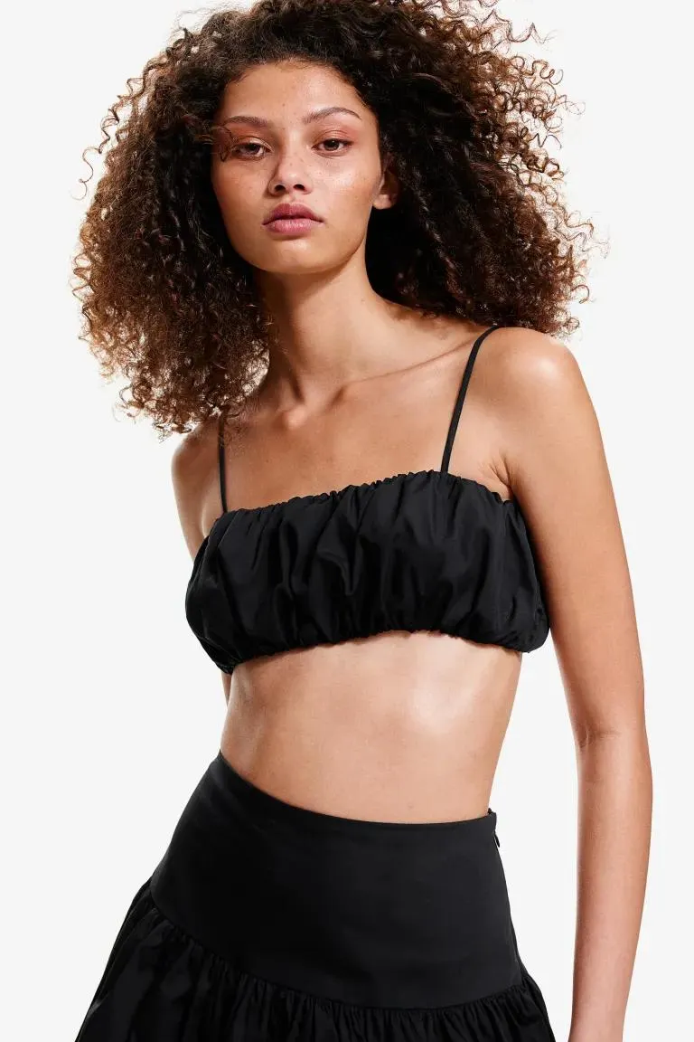 Poplin bralette top