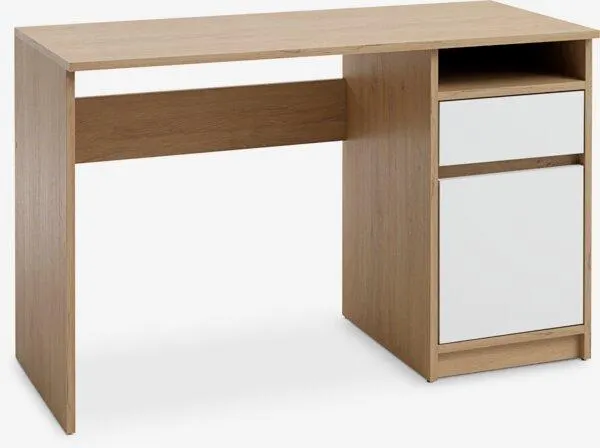Desk BILLUND 54x120 natural oak colour/white