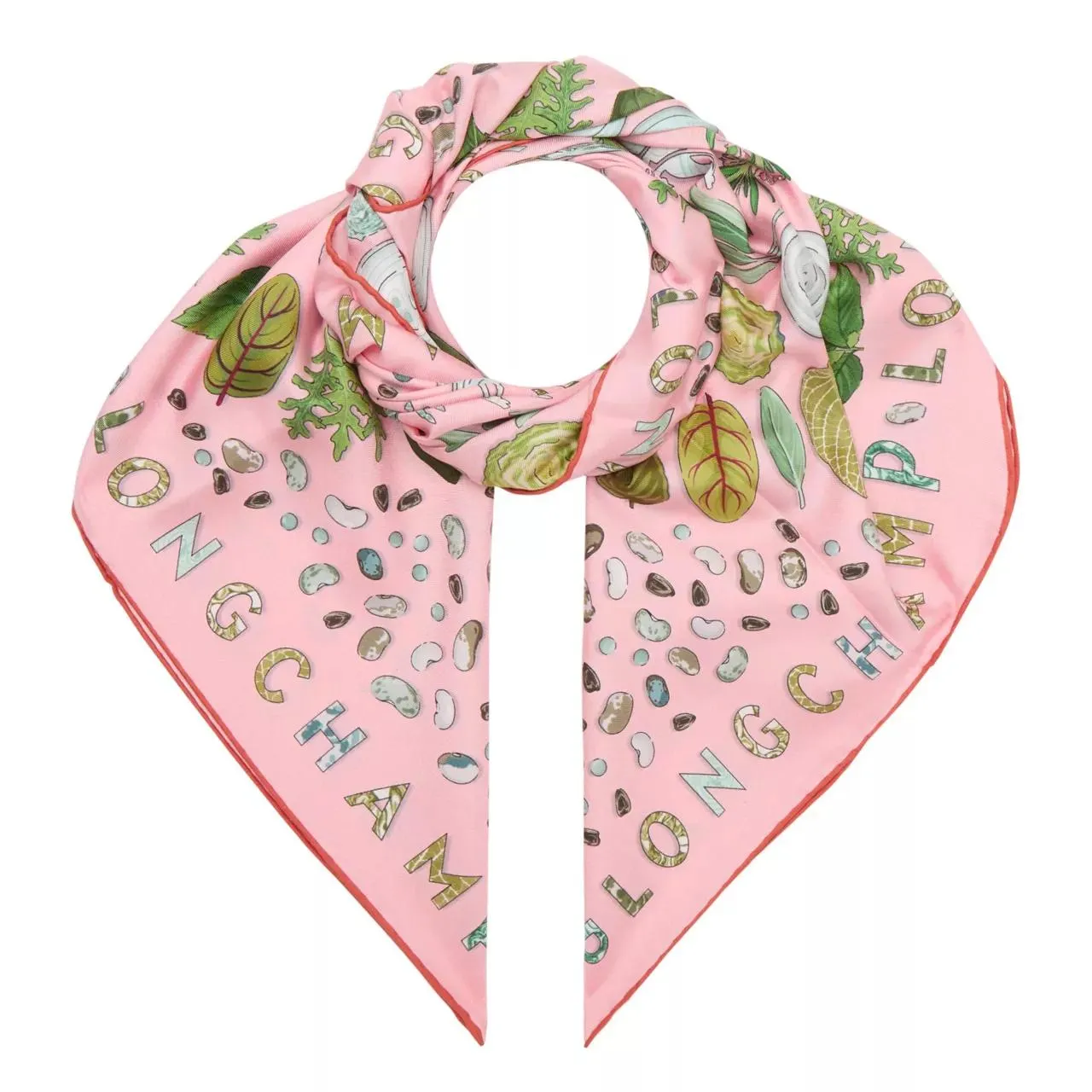 LONGCHAMP Garden Silk Square Scarf