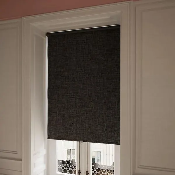 GoodHome Novan Cordless Black Blackout Roller Blind (W)180cm (L)180cm