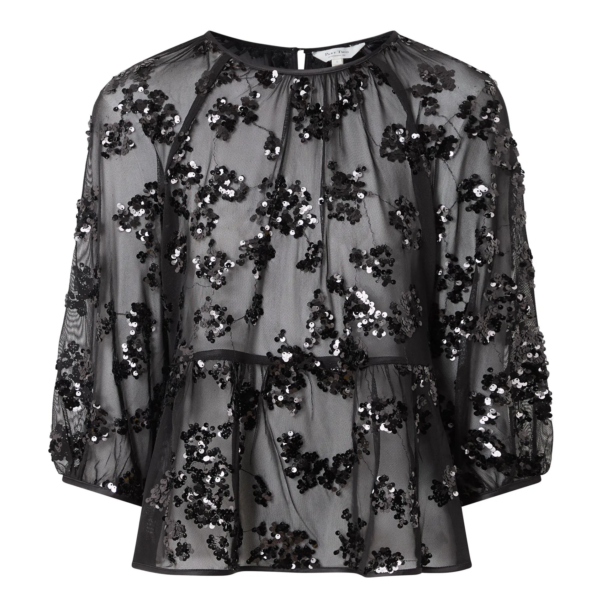 Vivan Sequin Sheer Blouse
