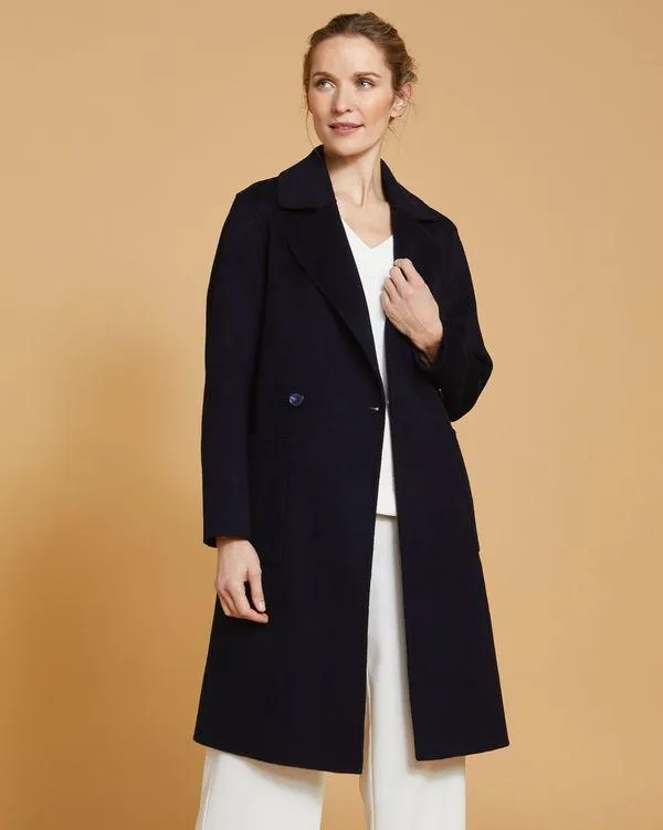 Paul Costelloe Living Studio Navy Patch Pocket Coat