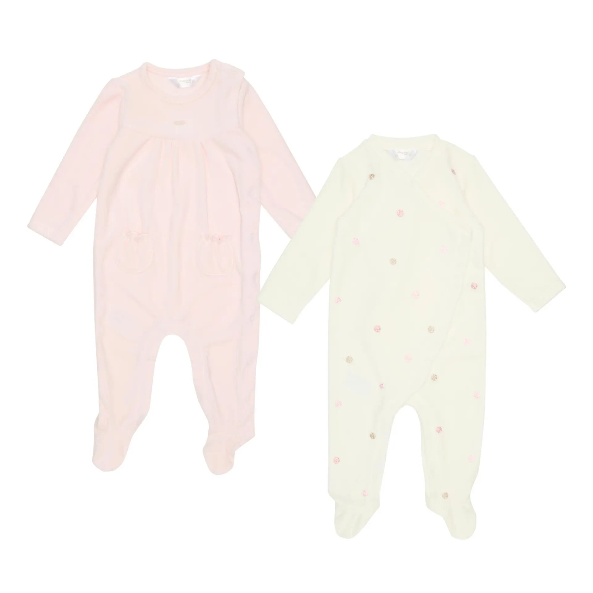 Velour Babygrow Two-Piece Set