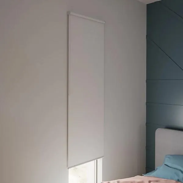 GoodHome Boreas Corded Off white Blackout Roller Blind (W)90cm (L)180cm