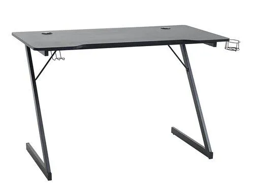 Gaming desk HALSTED 60x120 w/cup+headphone holder black